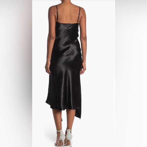 Know One Cares Hot Pink Satin Midi Slip Dress | Size M - Picture 3 of 12